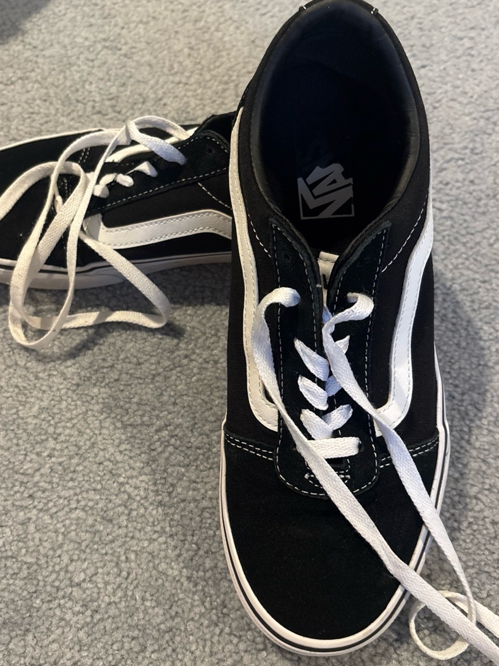 Vans Black/White Old Skool Canvas Skate Shoes